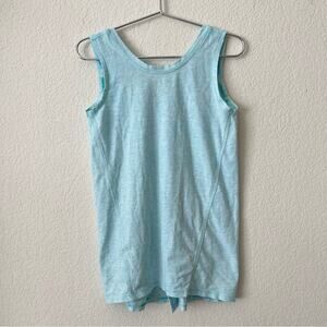 Ivivva aqua blue green perforated flyaway back sleeveless tank top